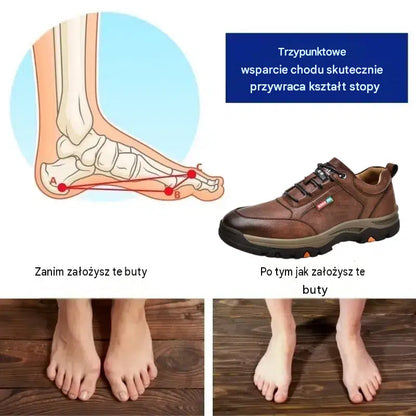 🔥 Ručně šité italské ortopedické kožené boty s oporou kotníku👣, pohodlné, voděodolné a protiskluzové, ✓ Nová kolekce pro rok 2026